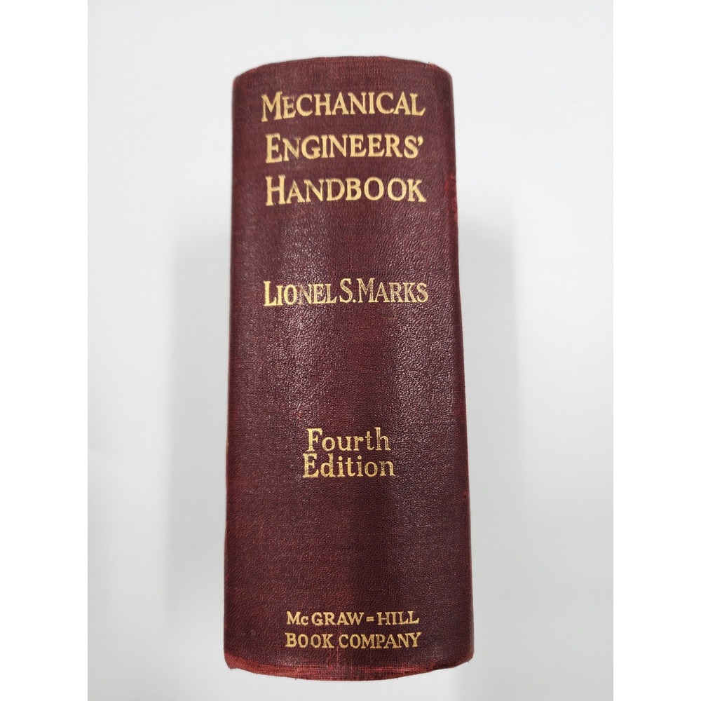 Vintage 1941 Mechanical Engineers Handbook Lionel S‎ Marks 4th Ed McGraw-Hill